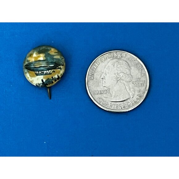 Antique Celluloid Blimp Airship Pinback Pin David C Cook Publishing Small - Picture 4 of 5